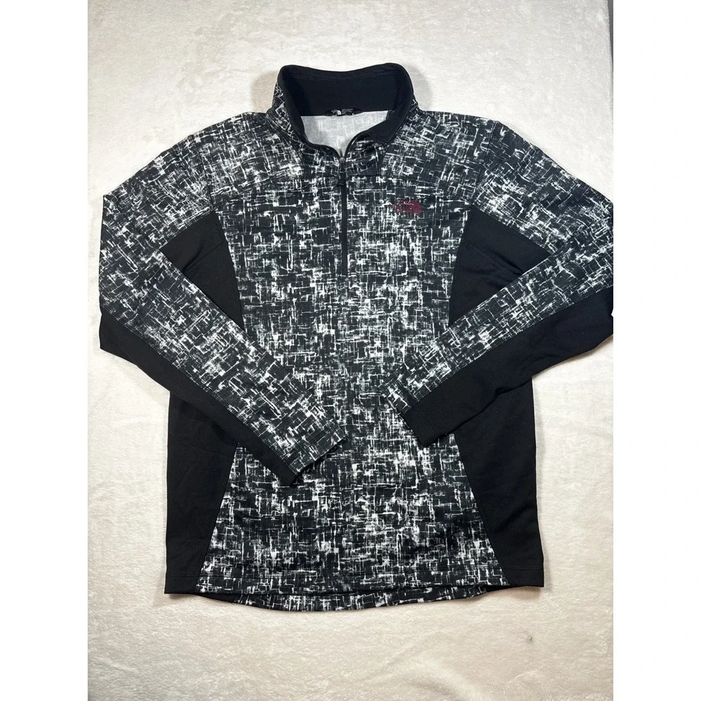 The North Face Pullover Mens M Black Quarter Zip Running Top F16 Athletic